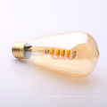 Clear Amber Glass Dimmable 4w soft LED Filament Bulb ST64